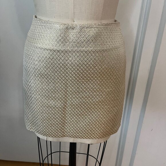 Ella Luna Metallic Gold Mini Skirt  Size XS - Picture 8 of 9